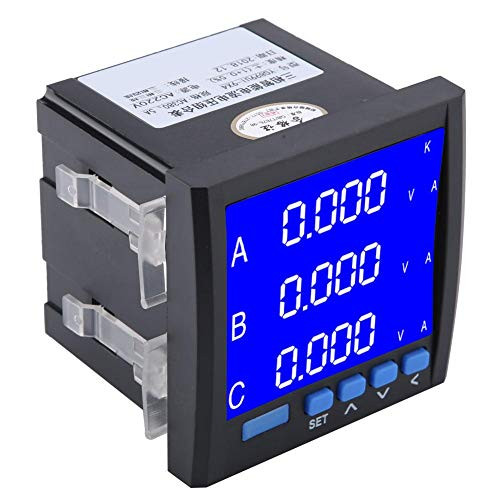 3-phase Digital Ammeter Digital 3-Phase AC Electric LCD Voltage Meter Multi-Function Voltage Current Meter Voltmeter Ammeter Smart Instrument