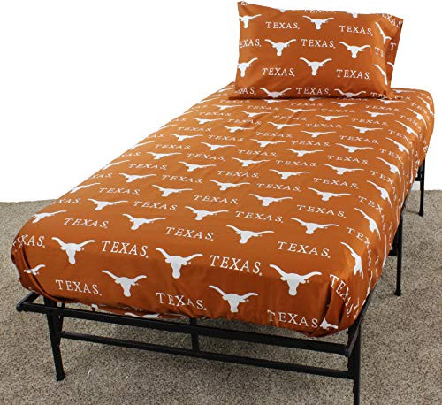 College Covers Texas Longhorns Sheet Set Twin Team Color