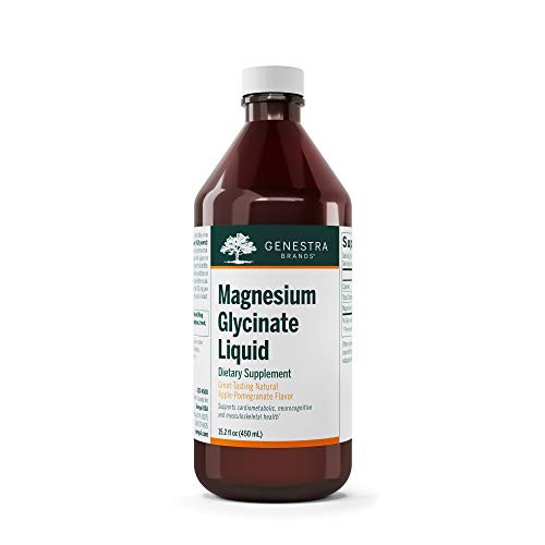 Genestra Brands - Magnesium Glycinate Liquid - 15_2 fl_ oz_ - Apple Pomegranate Flavor