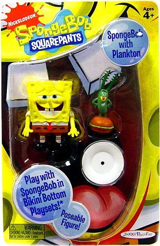 Spongebob Squarepants and Plankton action figures