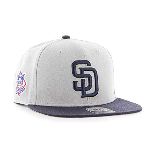 San Diego Padres Gray Navy Sure Shot 2 Tone Captain Snapback Cap