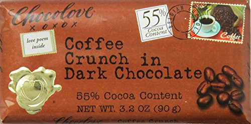 Chocolove Coffee Crunch in Dark Chocolate 3_2 Ounce Pack of 12