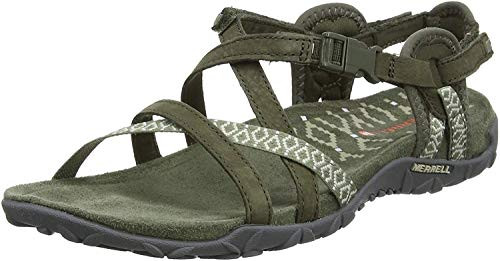 Merrell Womens Terran Lattice II Sandals Olive 7 M