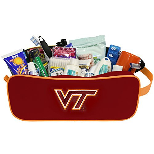 Charm14 NCAA Virginia Tech Hokies Travel Case-Toiletry Bag with Embroidered Logo