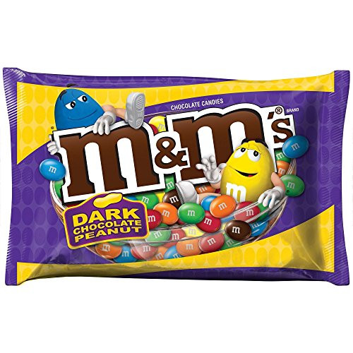 M Ms Peanut Dark Chocolate Candy 19_2-Ounce Bag Pack of 4