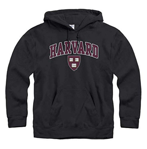 Campus Colors NCAA Adult Arch Logo Gameday Hooded Sweatshirt Harvard Crimson - Black Large Campus Colors NCAA Adult Arch Logo Gameday Hooded Sweatshirt Harvard Crimson - Black Large