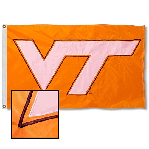 College Flags   Banners Co_ Virginia Tech Embroidered and Stitched Nylon Flag