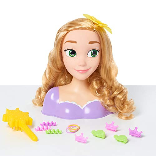KidPlay Products Disney Princess Rapunzel Tangled 14 Piece Styling Head Pretend Play Toy