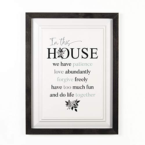 P_ Graham Dunn in This House Together Dark Floral 16_58 x 12_58 Pine Wood Framed Art Sign
