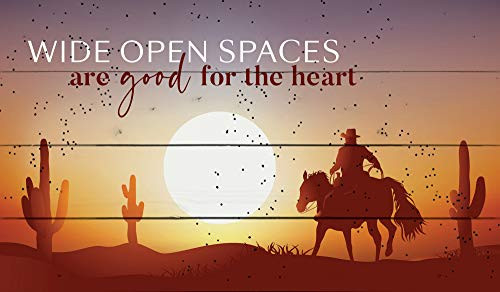 P_ Graham Dunn Wide Open Spaces Good for Heart 12-Gauge 24 x 14 Pine Wood Pallet Decor Sign