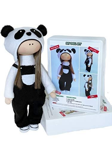 DIY Doll Sewing Kit Pattern Make your own Interior Doll Panda