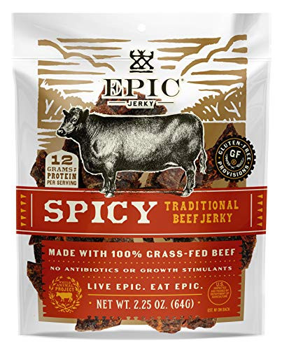 EPIC Spicy Traditional Beef Jerky Grass-Fed 8 Count Box 2_25 pouches