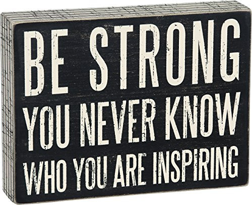 Primitives by Kathy Pinstripe Trimmed Box Sign 8 x 6-Inches Be Strong Primitives by Kathy Pinstripe Trimmed Box Sign 8 x 6-Inches Be Strong