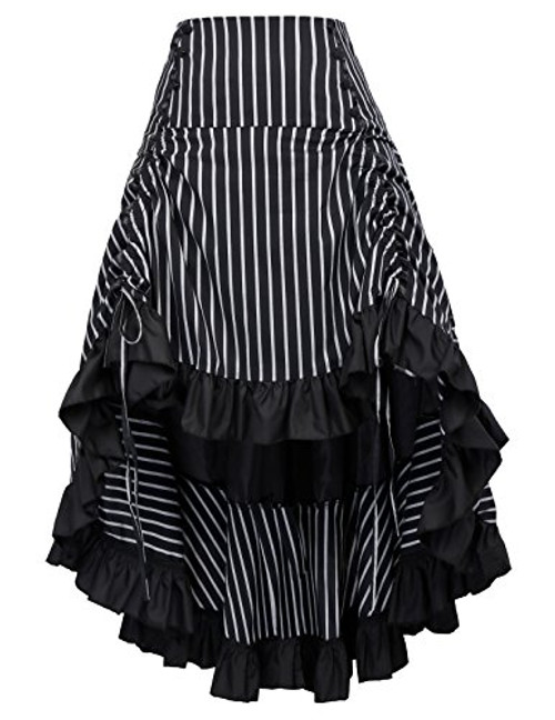 Steampunk Skirt for Women Victorian Bustle Skirt Renaissance Costume BP345-2 L