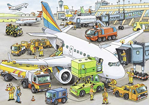 Ravensburger Busy Airport - 35 Piece Jigsaw Puzzle for Kids Every Piece is Unique, Pieces Fit Together Perfectly Ravensburger Busy Airport - 35 Piece Jigsaw Puzzle for Kids Every Piece is Unique, Pieces Fit Together Perfectly