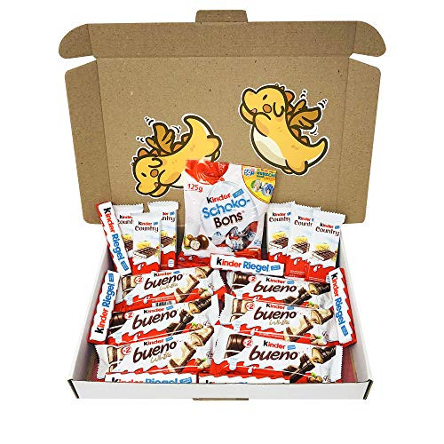 Ferrero Kinder Assorted Chocolate Candy Gift Box German Candy  Kinder Bueno Chocolate Country Schoko-Bons  Office Snacks Christmas Candy 19-Pack