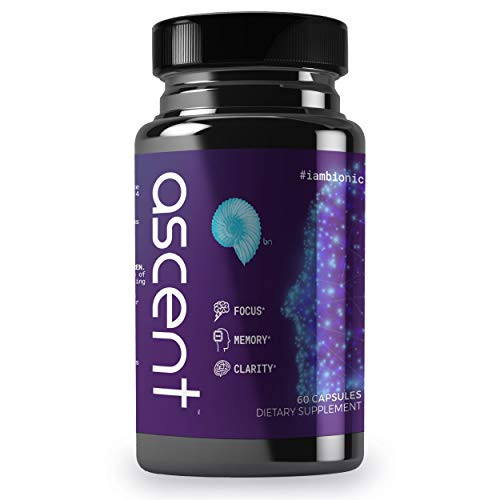 Ascent Cognitive Enhancement Nootropic Supplement for Memory Focus Concentration Neuro Brain Health Natural Mind Mood Attention for Men Women 60 Capsules Ascent Cognitive Enhancement Nootropic Supplement for Memory Focus Concentration Neuro Brain Health Natural Mind Mood Attention for Men Women 60 Capsules