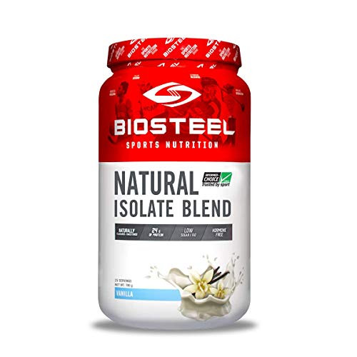 BioSteel Natural Isolate Blend Protein Powder with Milk Protein Whey Protein Egg Protein Vanilla 700 Gram
