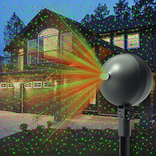 Auxiwa Christmas Laser Lights Projector Outdoor Lazer Projection Light Waterproof Projectors Led Landscape Spotlight Xmas Show Display for Holiday Decorations Green and Red Auxiwa Christmas Laser Lights Projector Outdoor Lazer Projection Light Waterproof Projectors Led Landscape Spotlight Xmas Show Display for Holiday Decorations Green and Red