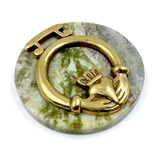 Connemara Genuine Irish Marble Paperweight wCladdagh