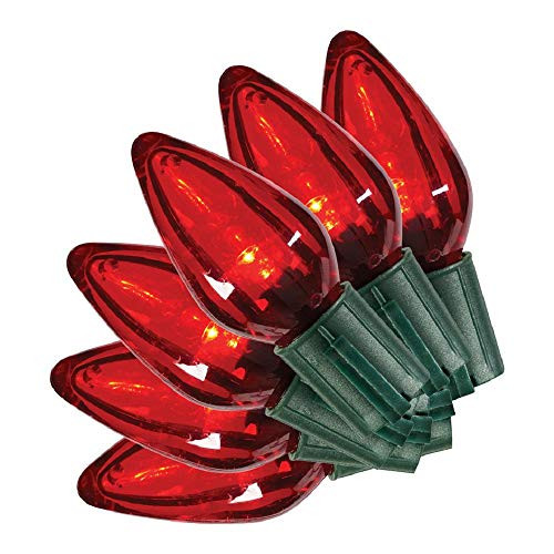 Home Accents Holiday 25 ft_ 25-Light LED Red C9 Super Bright String Light TY417-1915R