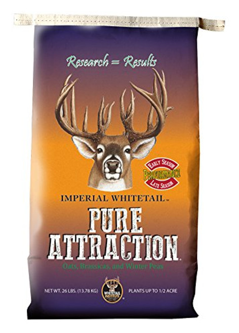 Whitetail Institute Imperial Pure Attraction Food Plot Seed Fall Planting 26-Pound _5 Acre