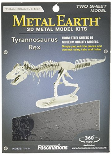 Fascinations Metal Earth Tyrannosaurus Rex Skeleton 3D Metal Model Kit
