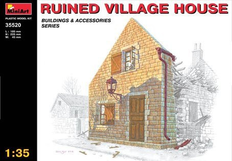Miniart 135 Village Ruined House Model Kit 35520