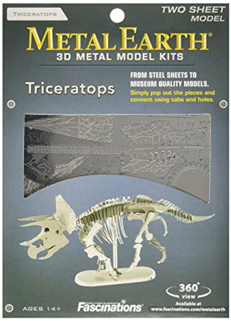 Metal Earth Fascinations Triceratops Skeleton 3D Metal Model Kit