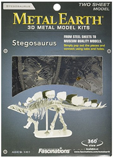 Fascinations Metal Earth Stegosaurus Skeleton 3D Metal Model Kit