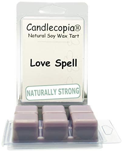 Candlecopia Love Spell Strongly Scented Hand Poured Vegan Wax Melts, 12 Scented Wax Cubes, 6.4 Ounces in 2 x 6-Packs