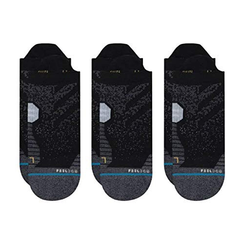 Stance Mens Run Tab ST 3-Pack Socks Black Large