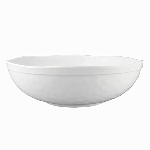 Melamine Serving Bowls -4pcs 12inch Larger Salad BowlsMixing BowlsWhite Color Break-resistant 100 Melamine Bowls  Dishwasher SafeBPA Free
