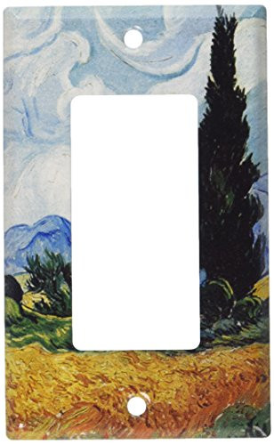 Art Plates - Van Gogh: Yellow Wheat & Cypresses Switch Plate - Single Rocker