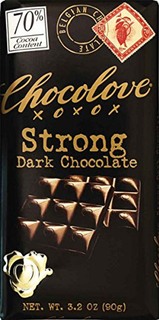 Chocolove Chocolate Bar 70 Strong Dark 3_2 Ounce Pack of 12