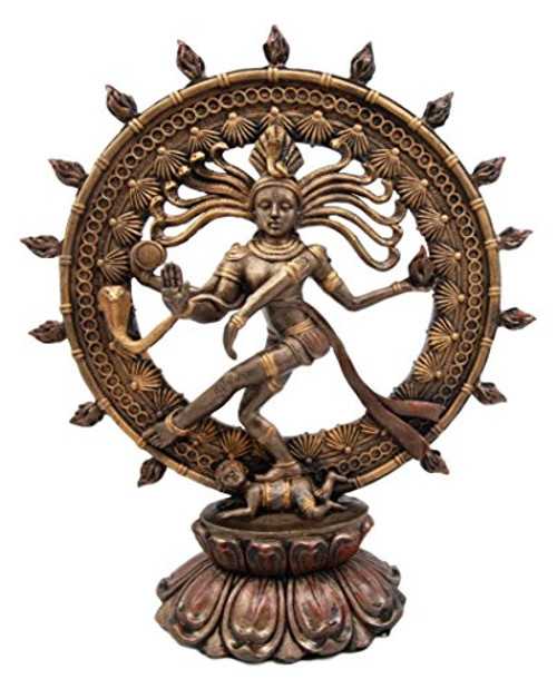 Atlantic Ebros Hindu Shiva Nataraja Statue Lord of The Dance Cosmic Dancer God Statuette Sanskrit Hinduism Supreme Deity Figurine 9 H Atlantic Ebros Hindu Shiva Nataraja Statue Lord of The Dance Cosmic Dancer God Statuette Sanskrit Hinduism Supreme Deity Figurine 9 H