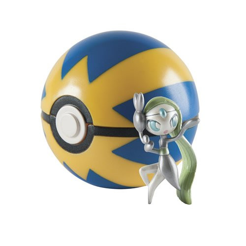 TOMY 20th Anniversary Clip n Carry Pokeball Meloetta with Quick Ball Figure Set 20th Anniversary