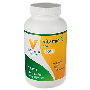 Vitamin E Dry 400IU Natural Source Supports Healthy Cardiovascular System Immune Health Eye Health Once Daily 300 Capsules by The Vitamin Shoppe