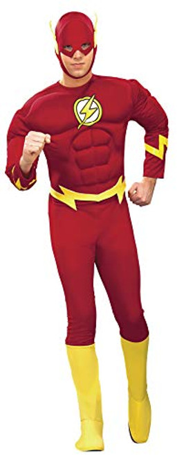 Rubies mens Dc Comics Deluxe Muscle Chest the Flashadult Costume Red Large US