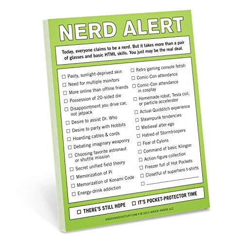 Knock Knock Nifty Note, Nerd Alert (12124)