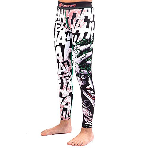 Fusion Fight Gear Batman The Killing Joke Kids Spats Compression Pants L White and Black