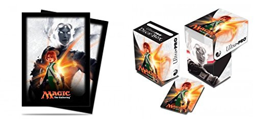 BUNDLE: Magic: the Gathering - MTG Magic Origins Planeswalker Chandra Nalaar (Deck Box & 80 Sleeves)