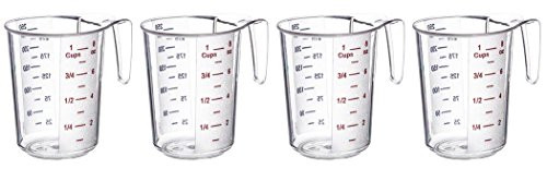Update International (MEA-25PC) 1 Cup Plastic Measuring Cup (4pcs) Update International (MEA-25PC) 1 Cup Plastic Measuring Cup (4pcs)