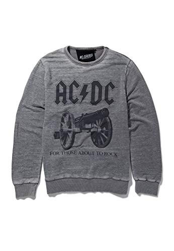 Recovered ACDC for Those About to Rock Grey Sweatshirt Size XL