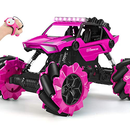 NQD Remote Control Monster Truck 114 All Terrain RC Car Off Road Gesture Sensing Remote Control Car 360 Rotation Drift Stunt Rechargeable Electric Vehicle with Head Lights