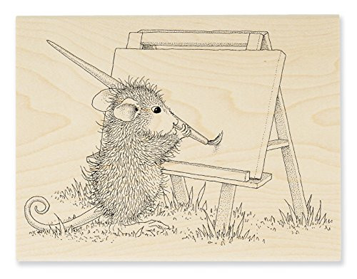 STAMPENDOUS House Mouse Wood Rubber Stamp Outdoor Painter