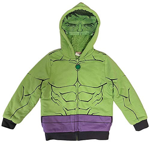 Marvel The Incredible Hulk Little Boys Sherpa Fleece Hoodie 7 Green