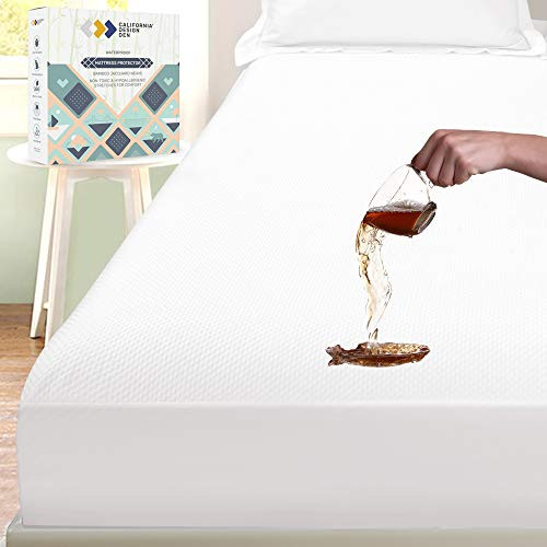Ultra Premium Waterproof Mattress Protector - Soft Bamboo Top Hypoallergenic Cooling Noiseless Fitted Mattress Pad Deep Pocket Bed Cover King Size Ultra Premium Waterproof Mattress Protector - Soft Bamboo Top Hypoallergenic Cooling Noiseless Fitted Mattress Pad Deep Pocket Bed Cover King Size