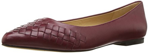 Trotters Womens Estee Woven Ballet Flat Dark red 7_5 W US