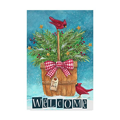 Cardinal Welcome Joy by Melinda Hipsher 16x24-Inch